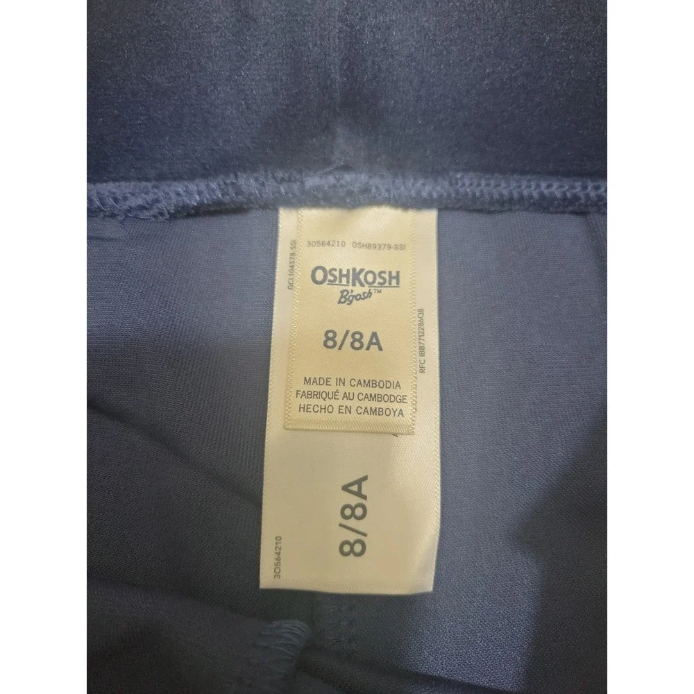 OshKosh B'gosh Girls Navy Blue Velour Leggings Size 8 NWT Soft Stretch Pants